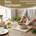 KI-generiertes Bild,Vintage Topflappen 22cm Mynte Latte Cream Gestrickt 100% Baumwolle OEKO-TEX 100