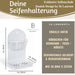 KI-generiertes Bild,IB Laursen Seifenschale Emaille Weiß 21cm mit Ablauf Wandmontage Seifenhalter