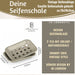 KI-generiertes Bild,IB Laursen Emaille Seifenschale 2-tlg Beige 15cm mit Ablauf Altum Seifenablage