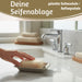 KI-generiertes Bild,IB Laursen Emaille Seifenschale 2-tlg Beige 15cm mit Ablauf Altum Seifenablage
