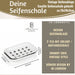 KI-generiertes Bild,IB Laursen Emaille Seifenschale 2-tlg Weiß 15cm mit Ablauf Altum Seifenablage