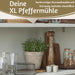 KI-generiertes Bild,Design XL Holz Salzmühle & Pfeffermühle Akazie 32cm Keramikmahlwerk Gewürzmühle