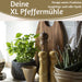 KI-generiertes Bild,Design XL Holz Salzmühle & Pfeffermühle Akazie 32cm Keramikmahlwerk Gewürzmühle