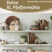 KI-generiertes Bild,Design XL Holz Salzmühle & Pfeffermühle Akazie 32cm Keramikmahlwerk Gewürzmühle