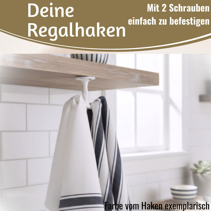 KI-generiertes Bild,IB Laursen Doppel Regalhaken Schwarz Vintage Schrankhaken Kleiderhaken Deckenhaken