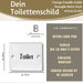 KI-generiertes Bild,Vintage Emaille Türschild Toilet 6x5cm Toilettenschild Deko Nostalgie Schild