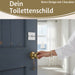 KI-generiertes Bild,Vintage Emaille Türschild Toilet 6x5cm Toilettenschild Deko Nostalgie Schild