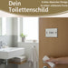 KI-generiertes Bild,Vintage Emaille Türschild Toilet 6x5cm Toilettenschild Deko Nostalgie Schild