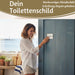 KI-generiertes Bild,Vintage Emaille Türschild Toilet 6x5cm Toilettenschild Deko Nostalgie Schild
