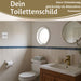 KI-generiertes Bild,Vintage Emaille Türschild Toilet 6x5cm Toilettenschild Deko Nostalgie Schild
