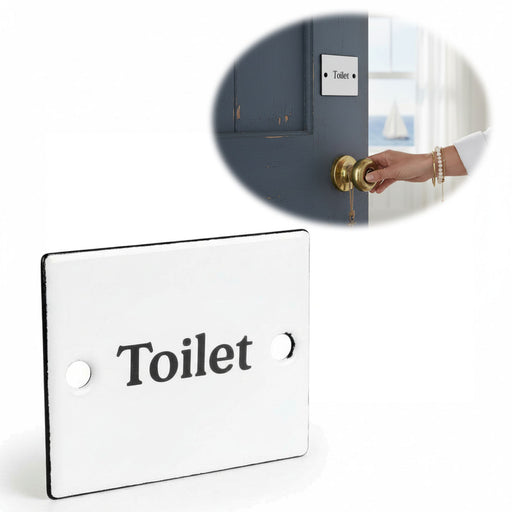 KI-generiertes Bild Vintage Emaille Türschild Toilet 6x5cm Toilettenschild Deko Nostalgie Schild
