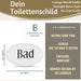 KI-generiertes Bild,Vintage Metall Türschild Bad 9x5,5cm Dekoschild Nostalgieschild Schild