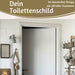 KI-generiertes Bild,Vintage Metall Türschild Bad 9x5,5cm Dekoschild Nostalgieschild Schild