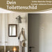 KI-generiertes Bild,Vintage Metall Türschild Bad 9x5,5cm Dekoschild Nostalgieschild Schild