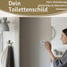 KI-generiertes Bild,Vintage Metall Türschild Bad 9x5,5cm Dekoschild Nostalgieschild Schild
