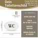 KI-generiertes Bild,Vintage Metall Türschild WC 9x5,5cm Toilettenschild Deko Nostalgie Schild