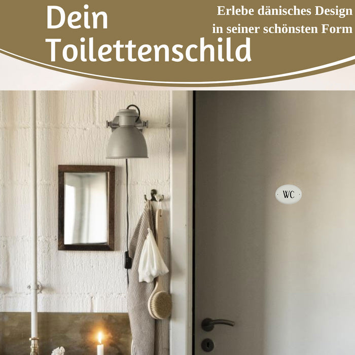 KI-generiertes Bild,Vintage Metall Türschild WC 9x5,5cm Toilettenschild Deko Nostalgie Schild