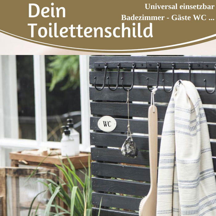 KI-generiertes Bild,Vintage Metall Türschild WC 9x5,5cm Toilettenschild Deko Nostalgie Schild