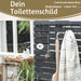 KI-generiertes Bild,Vintage Metall Türschild WC 9x5,5cm Toilettenschild Deko Nostalgie Schild