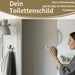 KI-generiertes Bild,Vintage Metall Türschild WC 9x5,5cm Toilettenschild Deko Nostalgie Schild