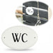 KI-generiertes Bild Vintage Metall Türschild WC 9x5,5cm Toilettenschild Deko Nostalgie Schild