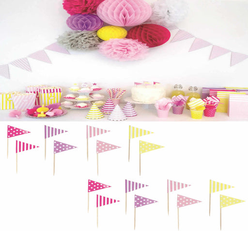KI-generiertes Bild JaBaDaBaDo 16 Partypicker Rosa Pink Fahnenpicker Geburtstag Z17146