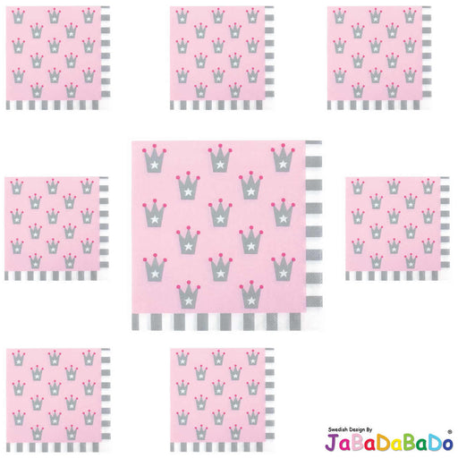 KI-generiertes Bild JaBaDaBaDo 20 Servietten Rosa Prinzessin Geburtstag Party Z17188