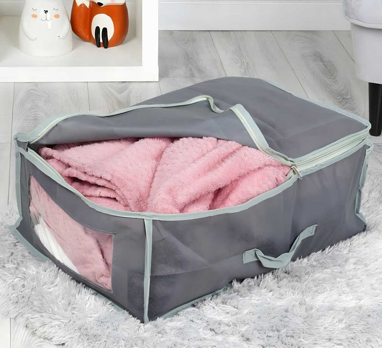 KI-generiertes Bild,XL Vlies Unterbettkommode Grau 60x45x30cm Jumbo Unterbettbox Aufbewahrungsbox