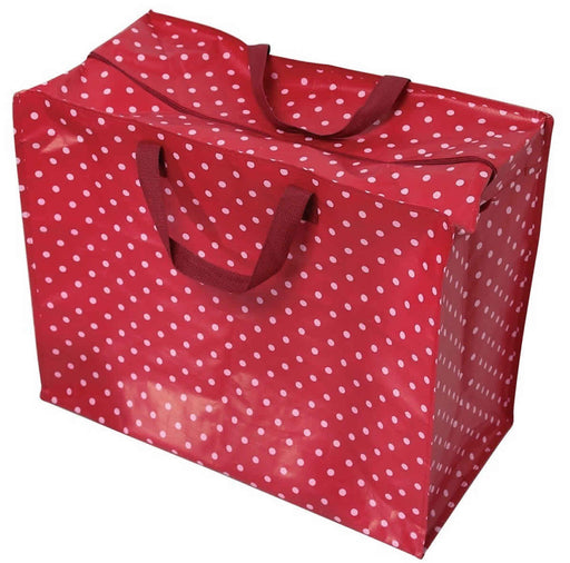 KI-generiertes Bild,XXL Jumbo Bag Dot´s Rot Weiß 55cm Aufbewahrungstasche Einkaufstasche