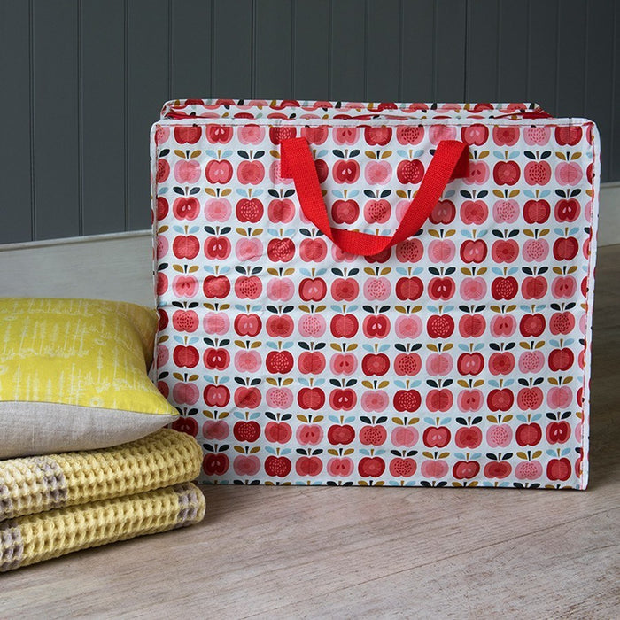 KI-generiertes Bild,XXL Jumbo Bag Apfel Rot Weiß 55cm Aufbewahrungstasche Einkaufstasche