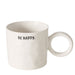 KI-generiertes Bild,XL Jumbo Kaffeebecher 420ml Spruch Be Happy Henkelbecher Kaffeetasse