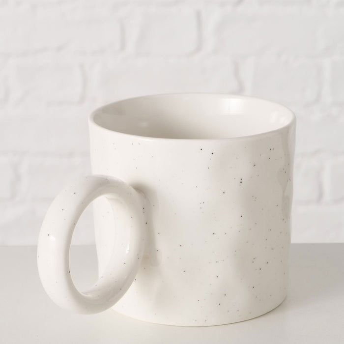 KI-generiertes Bild,XL Jumbo Kaffeebecher 420ml Spruch Be Happy Henkelbecher Kaffeetasse