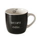 KI-generiertes Bild,XL Jumbo Kaffeebecher 420ml but first Coffee Schwarz Henkelbecher Kaffeetasse