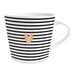 KI-generiertes Bild,Kaffeebecher 420ml Echt-Gold Motiv "Goldenes Herz" Schwarz Weiß Kaffeetasse