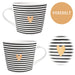 KI-generiertes Bild Kaffeebecher 420ml Echt-Gold Motiv "Goldenes Herz" Schwarz Weiß Kaffeetasse