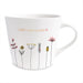 KI-generiertes Bild,Kaffeebecher 420ml Echt-Gold Spruch "Lieblingsmensch" Weiß Blumen Kaffeetasse