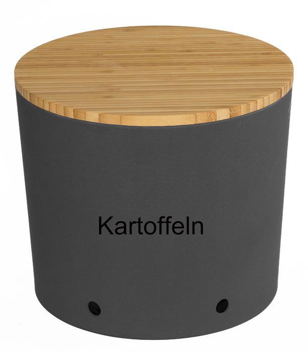 KI-generiertes Bild,Natur-Design Kartoffeltopf 23x20cm Made in Germany Grau Schiefer