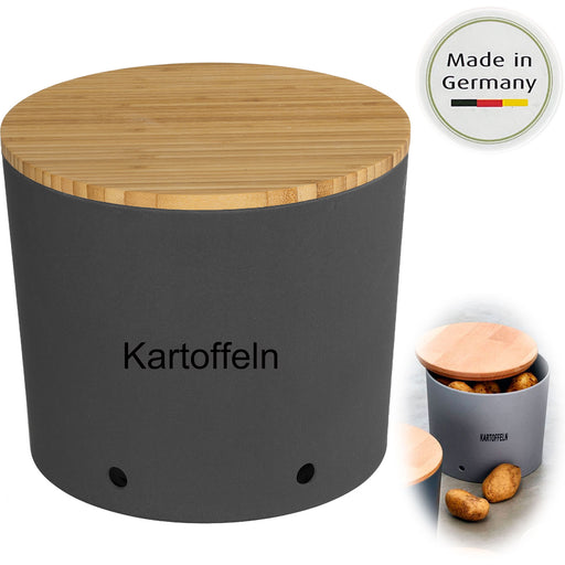 KI-generiertes Bild Natur-Design Kartoffeltopf 23x20cm Made in Germany Grau Schiefer