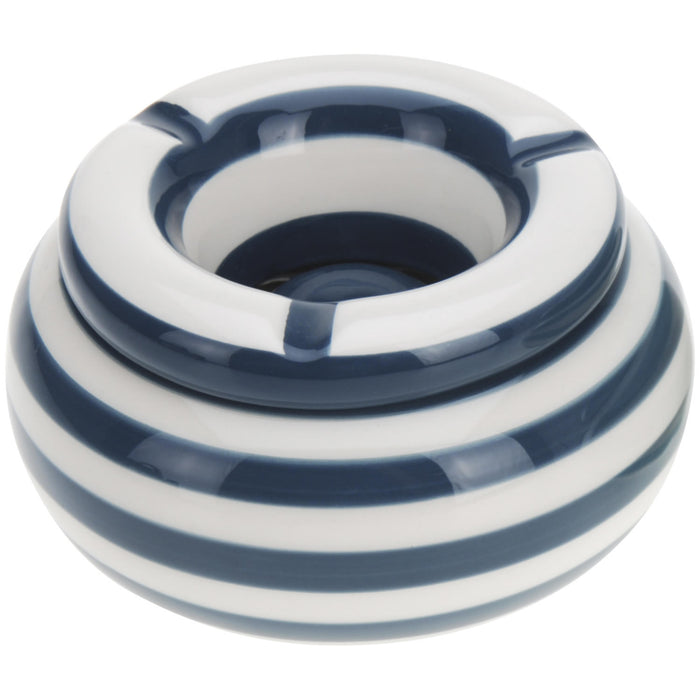 KI-generiertes Bild Sturmaschenbecher 11x6cm Maritim Blau Windaschenbecher Aschenbecher