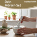 KI-generiertes Bild,Keramik Mörser Stößel Set Weiß Ø 12cm kleiner Gewürzmörser Zerkleinerer