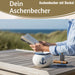 KI-generiertes Bild,Sturmaschenbecher Anker 10x7,5cm Maritim Weiß Blau Windaschenbecher Aschenbecher