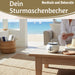 KI-generiertes Bild,Sturmaschenbecher Anker 10x7,5cm Maritim Weiß Blau Windaschenbecher Aschenbecher