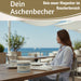 KI-generiertes Bild,Sturmaschenbecher Heimathafen 10x7,5cm Maritim Weiß Blau Windaschenbecher Aschenbecher