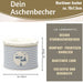 KI-generiertes Bild,Sturmaschenbecher Meer-Weh 10x7,5cm Maritim Weiß Blau Windaschenbecher Aschenbecher