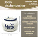 KI-generiertes Bild,Sturmaschenbecher Moin 10x7,5cm Maritim Weiß Blau Windaschenbecher Aschenbecher