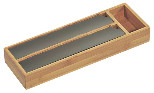 KI-generiertes Bild,3-fach Holz Folienspender Bambus Schubladen Alufolienspender Folienschneider