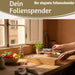 KI-generiertes Bild,2-fach Holz Folienspender Bambus Schubladen Alufolienspender Folienschneider