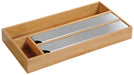 KI-generiertes Bild,4-fach Holz Folienspender Bambus Schubladen Alufolienspender Folienschneider