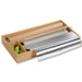 KI-generiertes Bild,4-fach Holz Folienspender Bambus Schubladen Alufolienspender Folienschneider