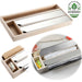 KI-generiertes Bild 4-fach Holz Folienspender Bambus Schubladen Alufolienspender Folienschneider